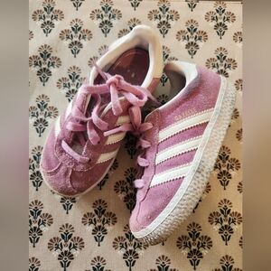 Adidas Kids Gazelle Sneakers in Pink and White